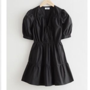 & Other Stories Tiered Puff Sleeve Mini Dress